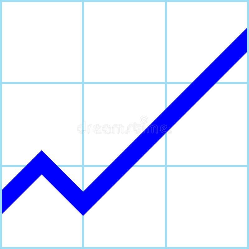 Ikon för Bullish Financial Chart royaltyfri illustrationer