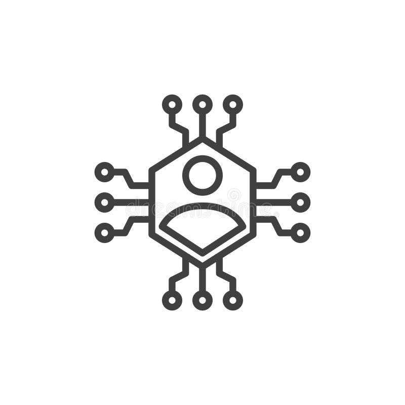 Ikon för digital identitetsrad stock illustrationer