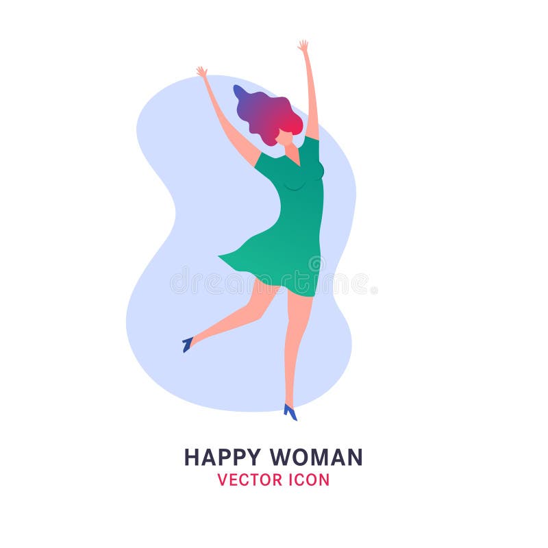 Ikon för hoppande kvinna royaltyfri illustrationer Ikon för hoppande kvinna royaltyfri illustrationer