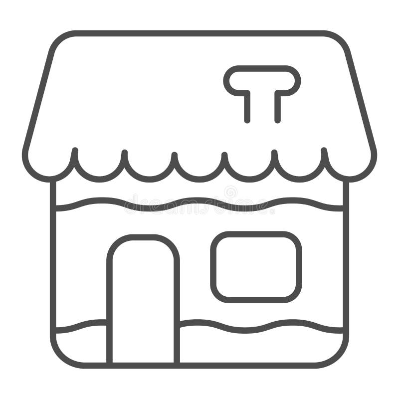 Ikon för magasin. Symbolen 'konturstil' på den vita bakgrunden royaltyfri illustrationer