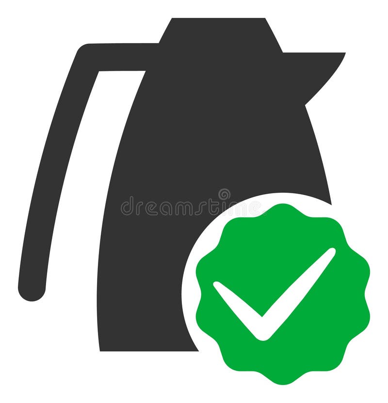 Valid kettle raster icon. Flat Valid kettle pictogram is isolated on a white background. Valid kettle raster icon. Flat Valid kettle pictogram is isolated on a white background.