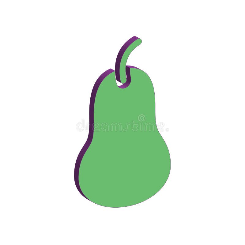 Ikon för päronfrukt stock illustrationer