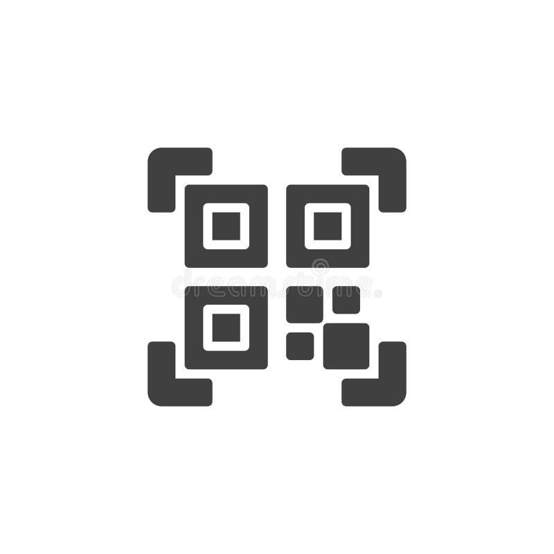 Ikon för qr-kodåtkomstvektor stock illustrationer