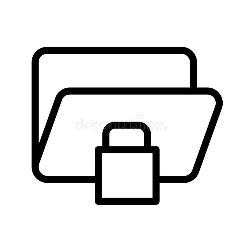 Ikon för serverdatamapp. Isolerad vektorpiktogram. stock illustrationer