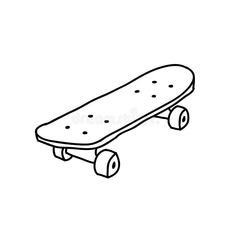 Ikon för skateboarddockor vektor illustrationer