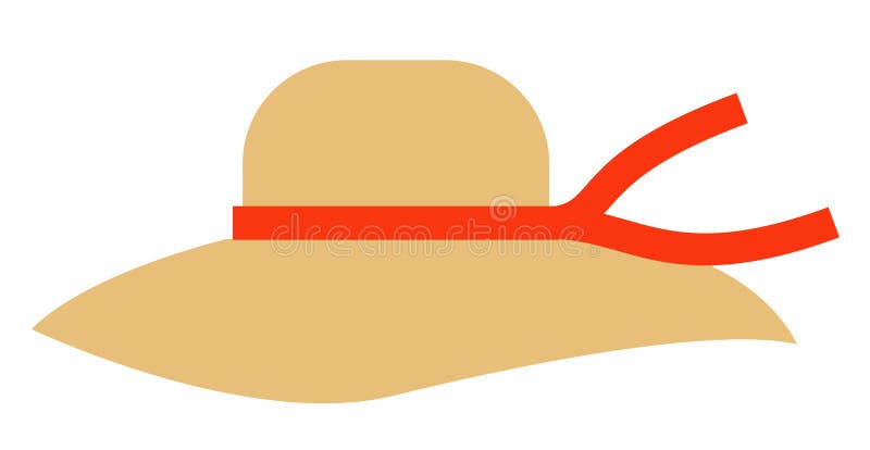 Ikon för sommarhatt. platskylt över strand. kvinnosymbol. kvinnans logotyp för huvuddukar. platt stil vektor illustrationer