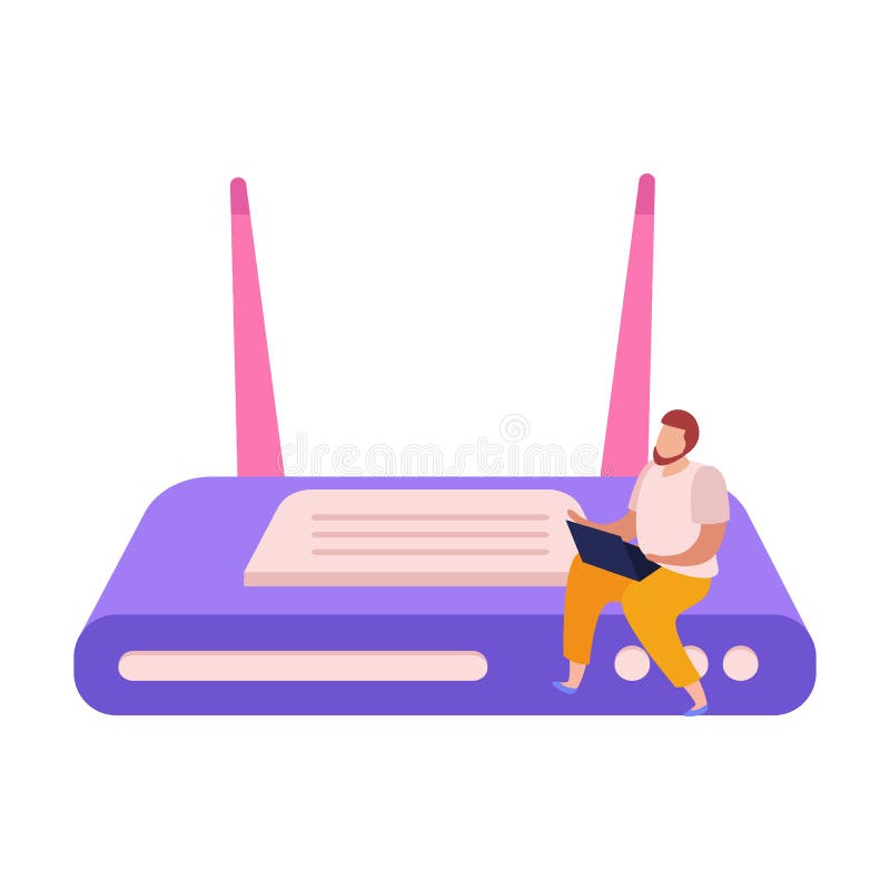 Ikon för wifi-router vektor illustrationer