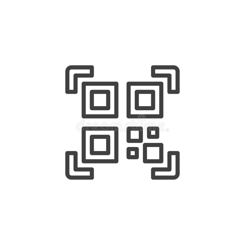 Ikon för åtkomstrad för qr-kod. stock illustrationer