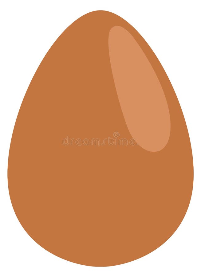 Brown egg icon. Raw or boiled fresh shell product isolated on white background. Brown egg icon. Raw or boiled fresh shell product isolated on white background