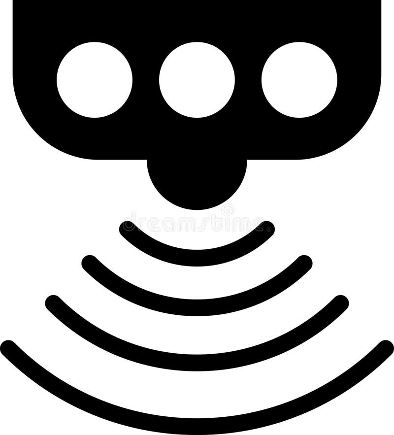 Ikona czujnika ruchu. Symbol czujnika ruchu w stylu płaskim dla aplikacji logo projektowania witryny sieci Web ppt i ect. Wektor royalty ilustracja
