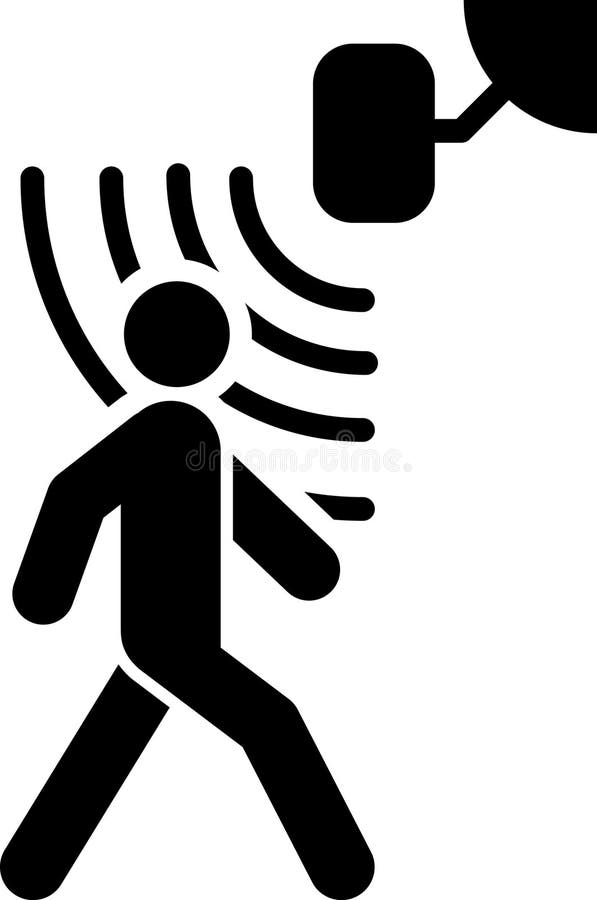 Ikona czujnika ruchu. Symbol czujnika ruchu w stylu płaskim dla aplikacji logo projektowania witryny sieci Web ppt i ect. Wektor ilustracja wektor