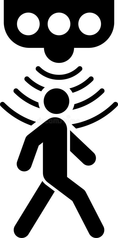 Ikona czujnika ruchu. Symbol czujnika ruchu w stylu płaskim dla aplikacji logo projektowania witryny sieci Web ppt i ect. Wektor ilustracja wektor