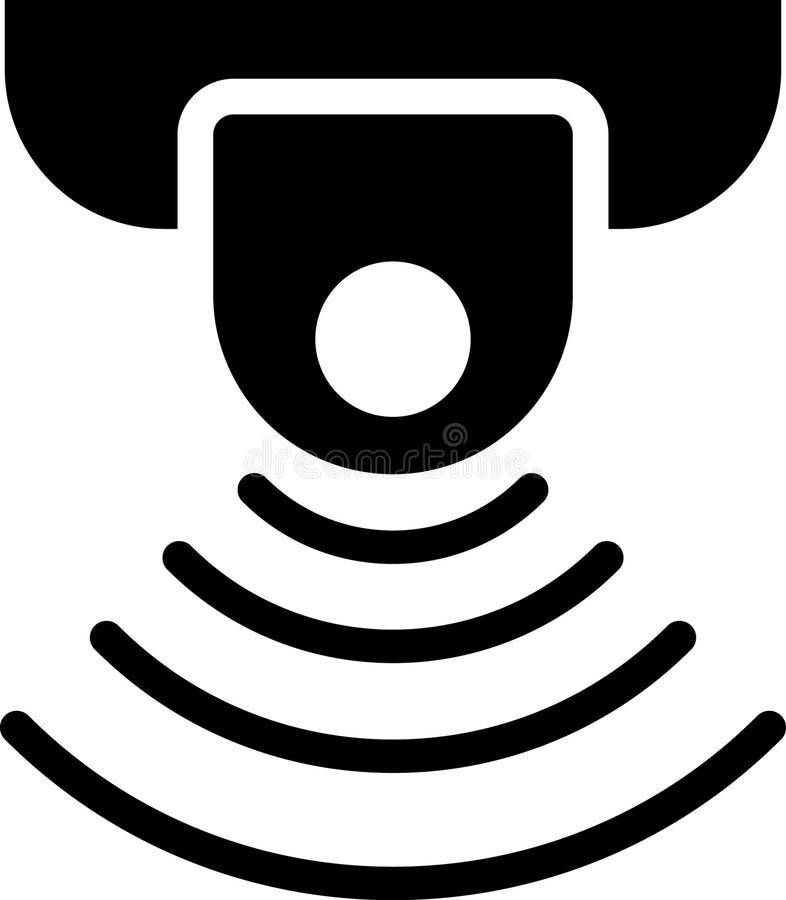 Ikona czujnika ruchu. Symbol czujnika ruchu w stylu płaskim dla aplikacji logo projektowania witryny sieci Web ppt i ect. Wektor royalty ilustracja