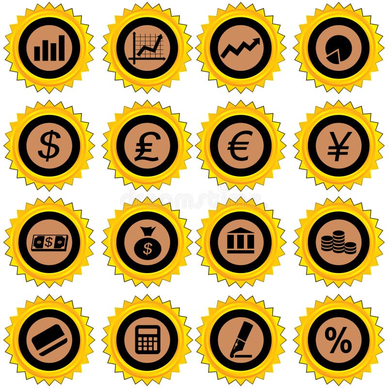 ikona finansowy set royalty ilustracja ikona finansowy set royalty ilustracja