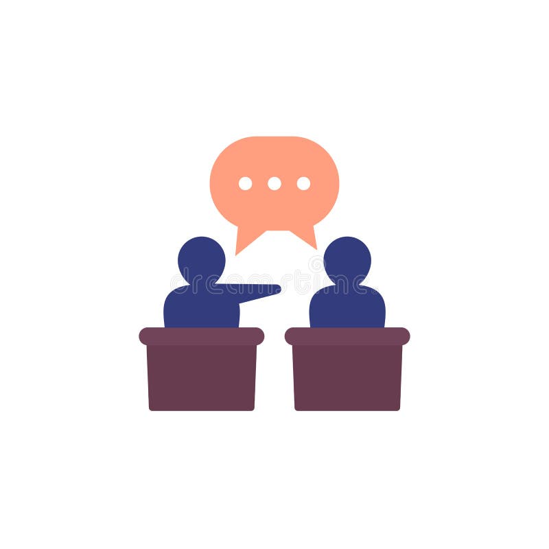 debate or discussion icon, flat vector, eps 10 file, easy to edit. debate or discussion icon, flat vector, eps 10 file, easy to edit