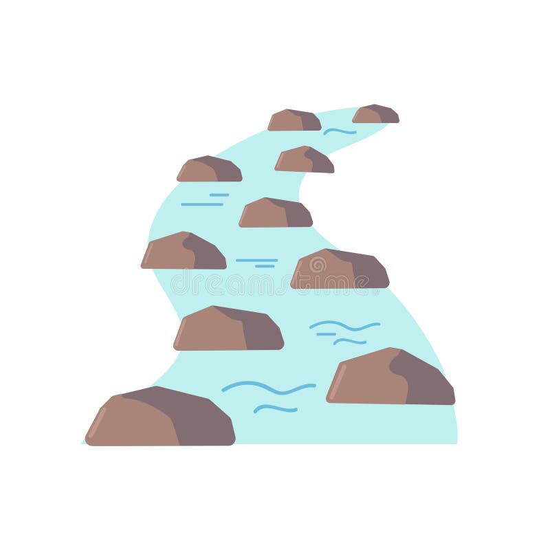 Ikona kamienia krokowego logotyp izolowana ilustracja ilustracja wektor