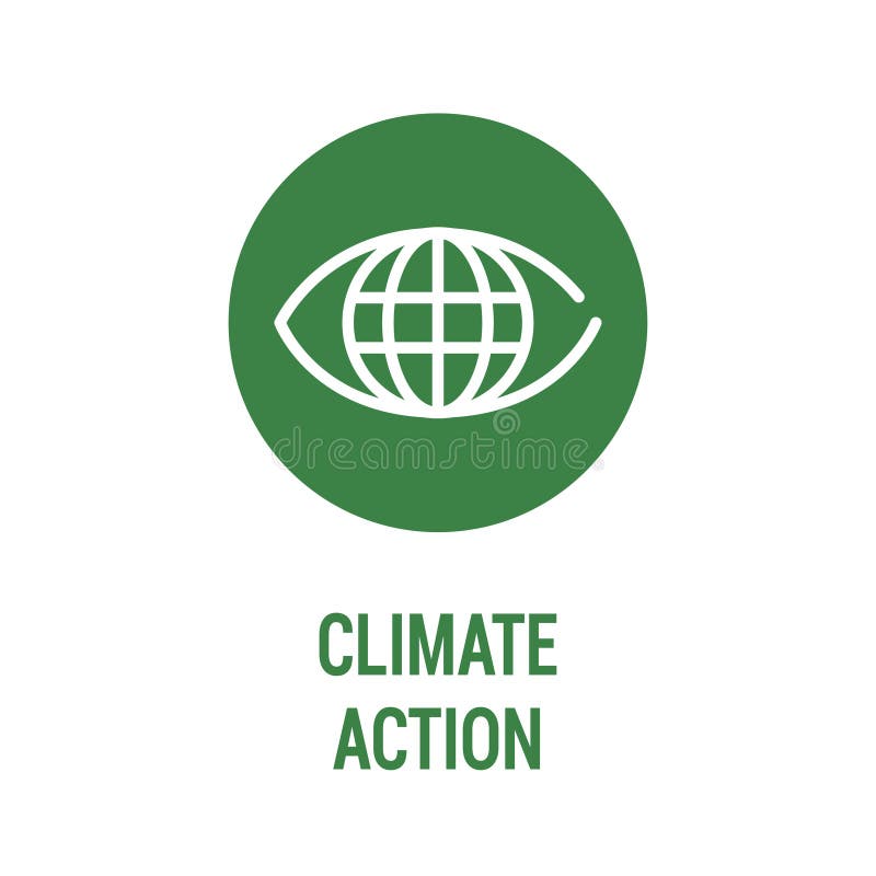 Ikona koloru akcji klimatycznej Odpowiedzialność społeczna przedsiębiorstw Cele zrównoważonego rozwoju Znak SDG Piktogram dla rek