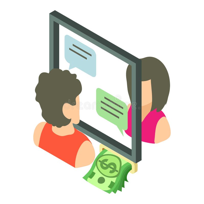 Ikona komunikacji biznesowej, styl izometryczny. Ikona komunikacji biznesowej Isometryczna ilustracja ikony wektora komunikacji biznesowej dla sieci Web
