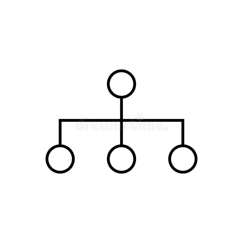 Ikona konspektu hierarchii. ilustracja logo symbolu dla koncepcji mobilnej i projektowania stron internetowych. ilustracja wektor