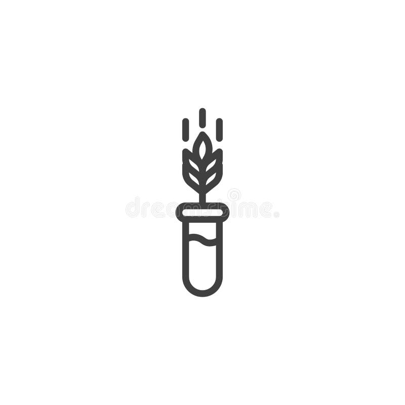 Ikona linii laboratorium agro ilustracja wektor