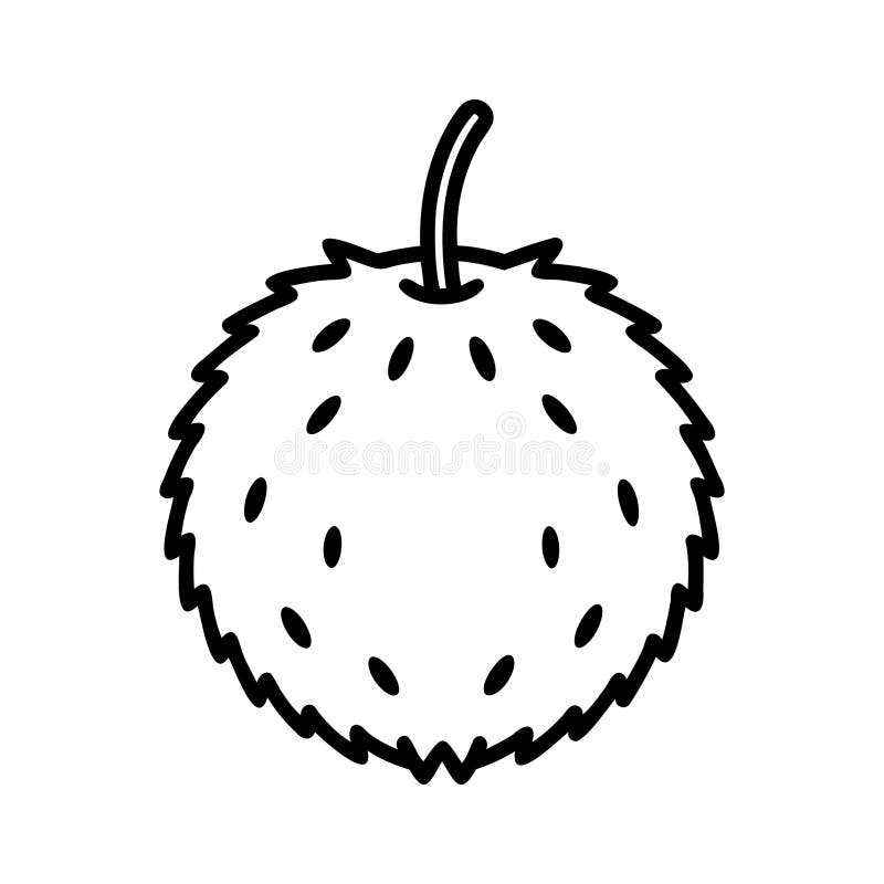 Ikona Lychee. Rysowanie dojrzałego łuku minimalistycznego. royalty ilustracja