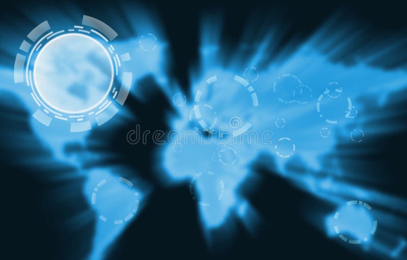 Ikona nad błękitny światową mapą obrazy royalty free Ikona nad błękitny światową mapą obrazy royalty free