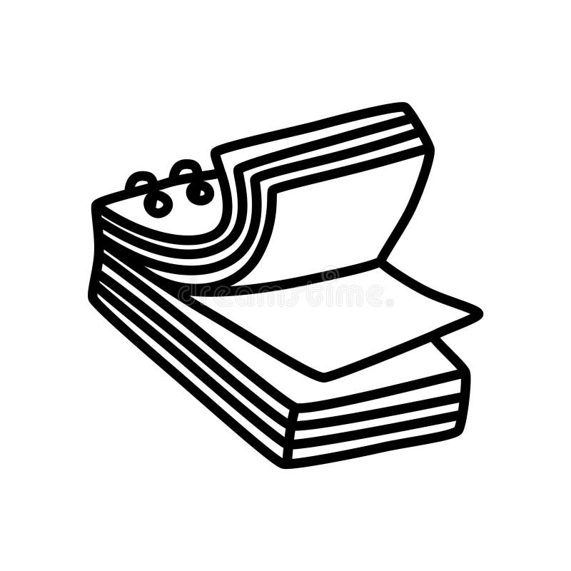 Ikona notebooka doodle. symbol infograficzny w kółku royalty ilustracja