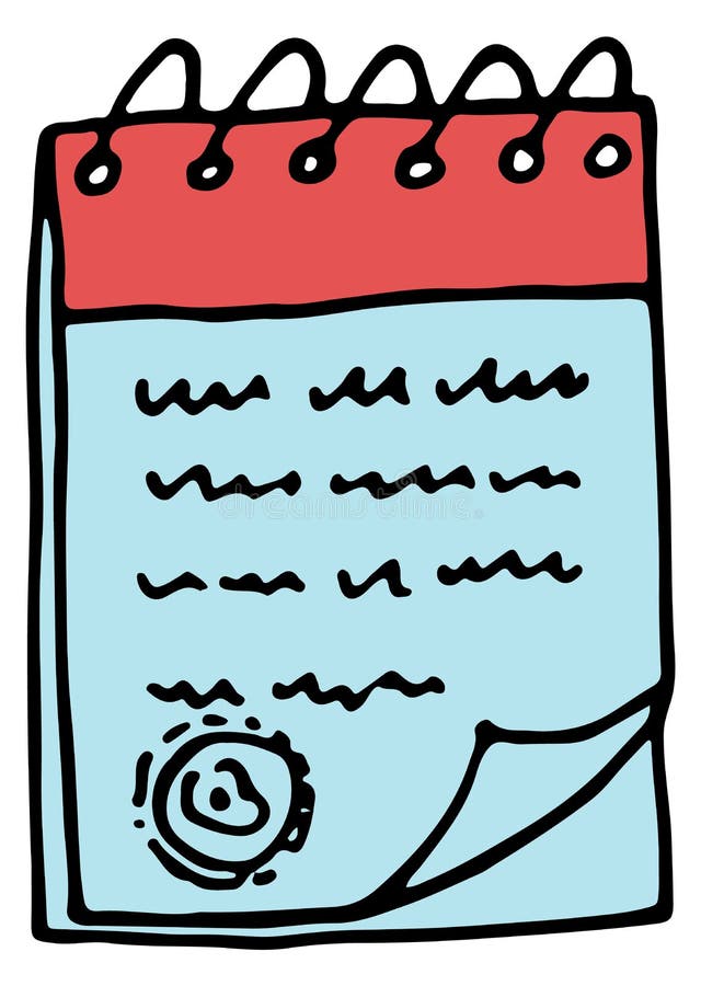 Ikona notesu. symbol modułu kolorów dokumentu biznesowego ilustracja wektor