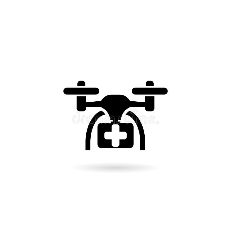 Ikona prosta Drone lekarskie ilustracji