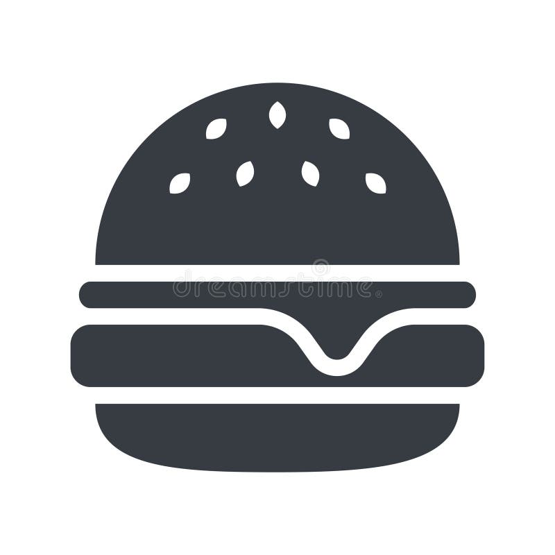 Ikona Smacznego hamburgera royalty ilustracja