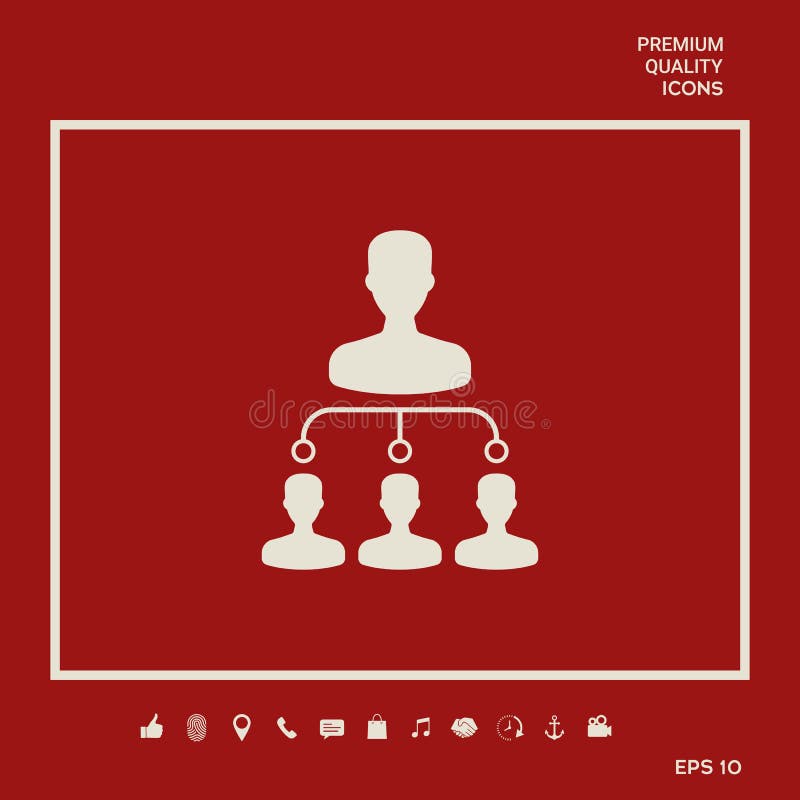 Ikona symbolu hierarchii. elementy graficzne do projektu royalty ilustracja