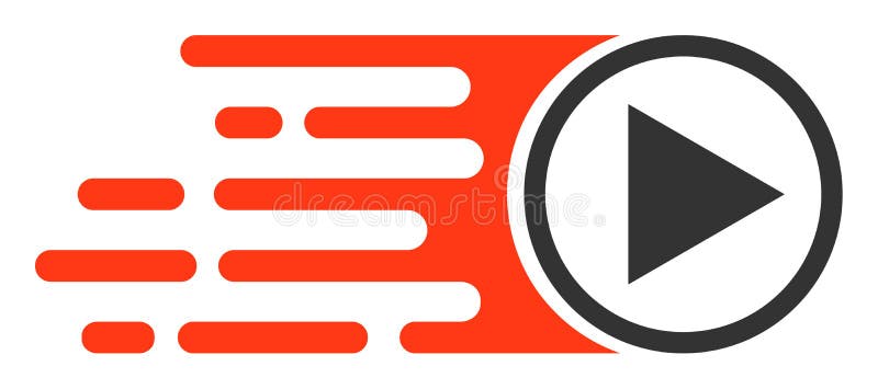 Ikona symbolu odtwarzania z płaskim rastrem