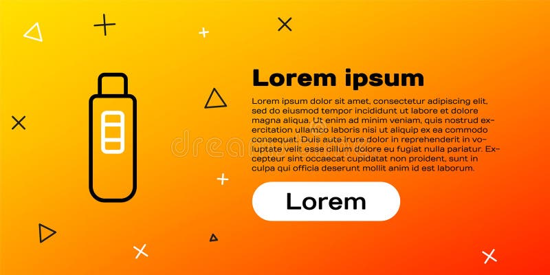 Ikona testu ciążowego na linii wyizolowana na żółtym tle. kontur kolorowy. wektor ilustracji
