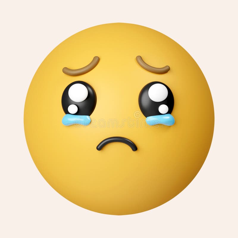 3d crying face icon. Yellow emoji with his mouth open, tears streaming from his closed eyes. icon isolated on gray background. 3d rendering illustration. Clipping path. 3d crying face icon. Yellow emoji with his mouth open, tears streaming from his closed eyes. icon isolated on gray background. 3d rendering illustration. Clipping path..