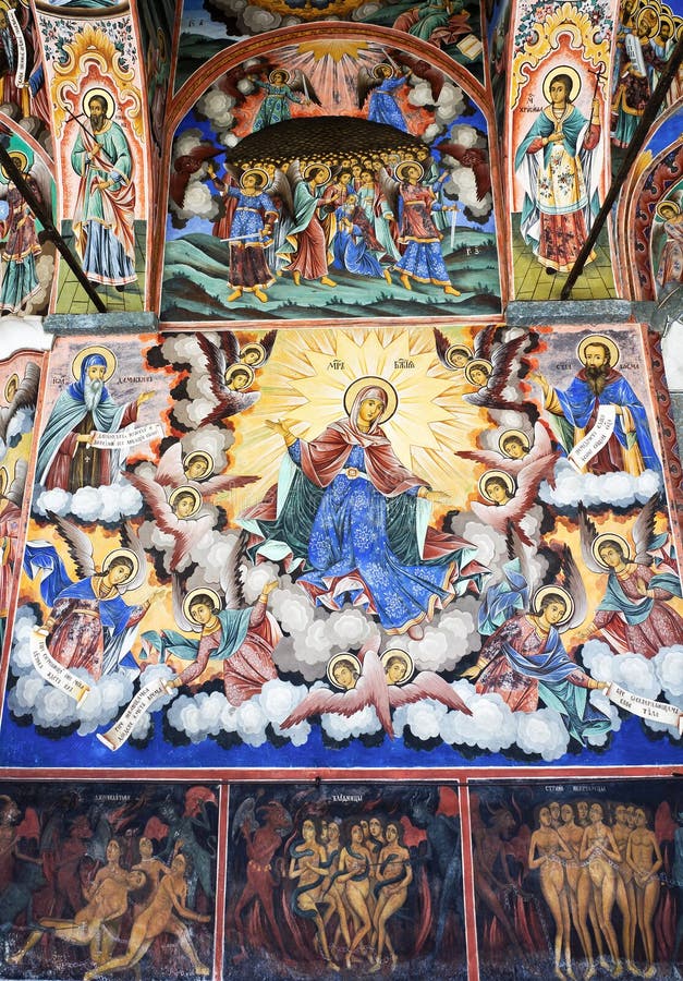 Ikona w Bułgarskim Rila monasterze zdjęcie stock Ikona w Bułgarskim Rila monasterze zdjęcie stock