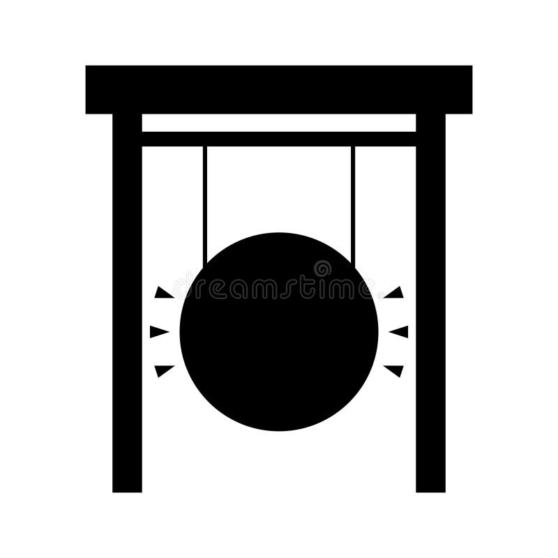 Ikona wektora gong ilustracji