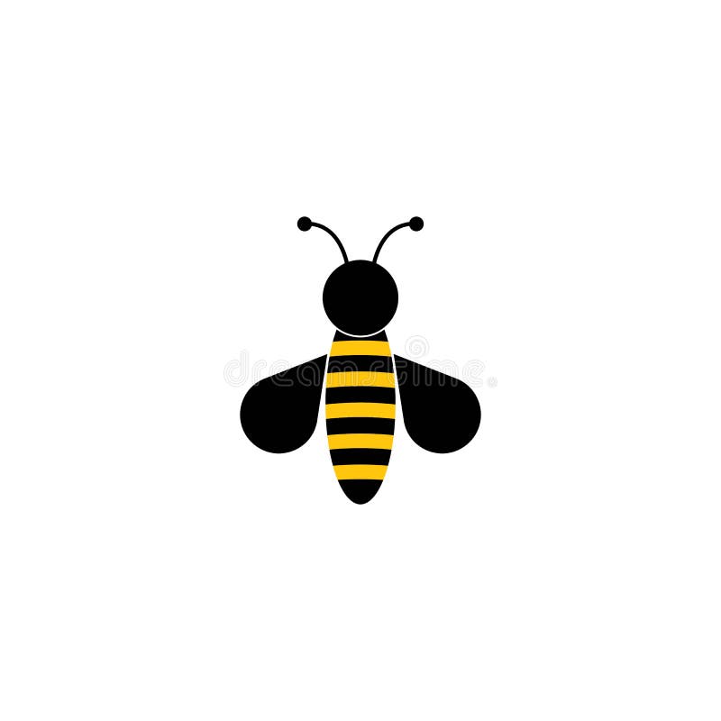 Ikona wektora logo pszczoły royalty ilustracja