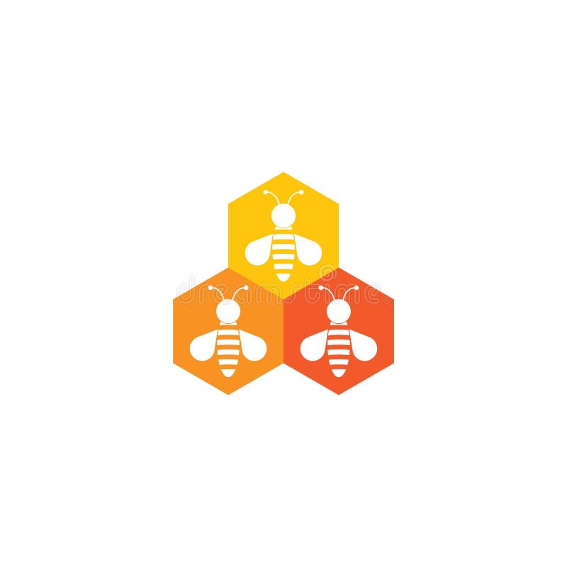 Ikona wektora logo pszczoły ilustracji