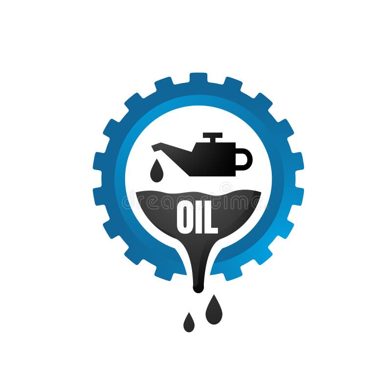 Ikona wektora logo zmiany olejowej z symbolem znaku strzałki okręgu ilustracji