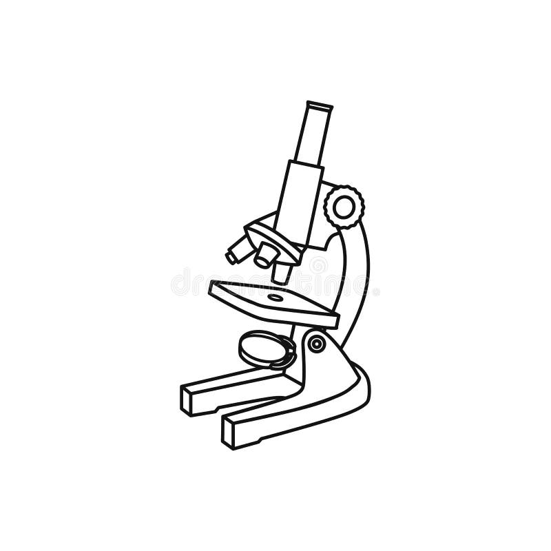 Ikona wektora mikroskopu. symbol chemiczny. ilustracja wektor