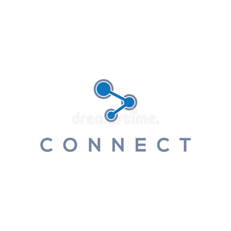 Ikona wektora połączeń Symbol płaskoniebieski i szary jest izolowany na białym tle