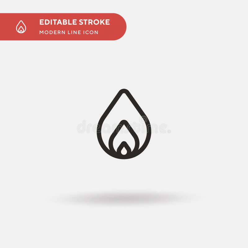Ikona wektora prostego ognia. szablon projektu symbolu ilustracji dla mobilnego elementu internetowego. idealny kolor nowoczesny p royalty ilustracja