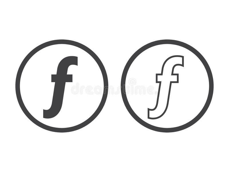 Ikona wektora walutowego, symbol funkcji matematycznej ilustracja wektor