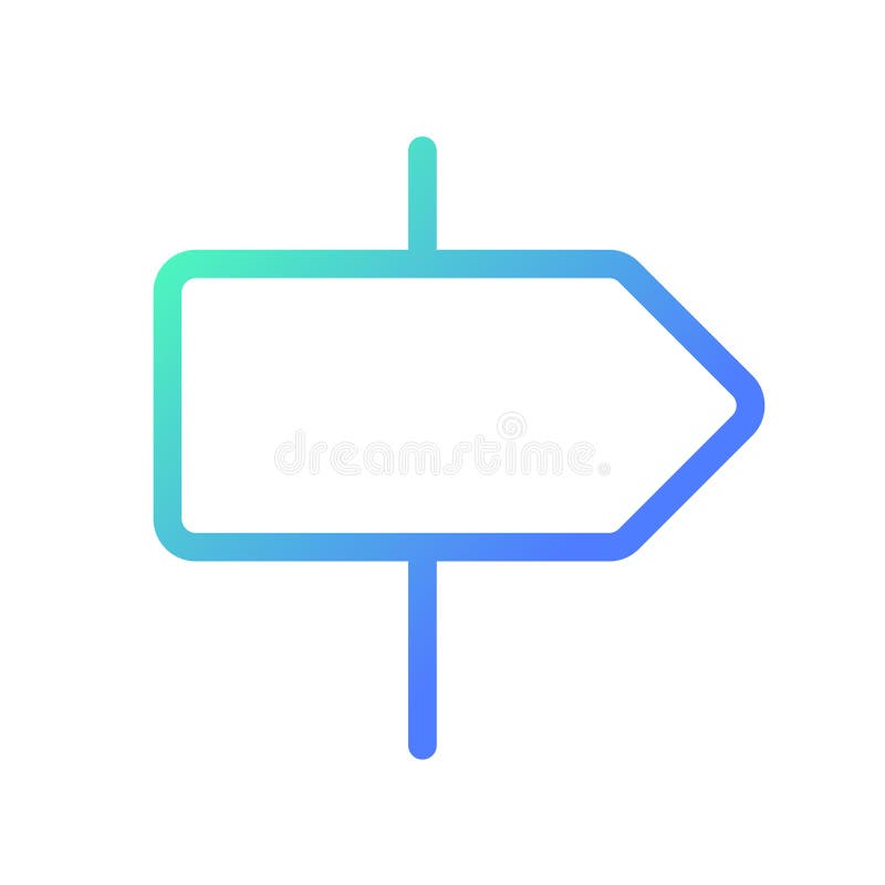 Ikona wskaźnika drogowego piksel idealny gradient liniowy ui royalty ilustracja