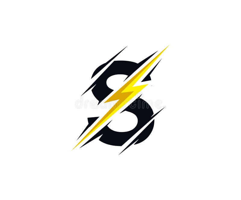Ikona z logo umieszczonym na literach programu Thunder Flash S royalty ilustracja