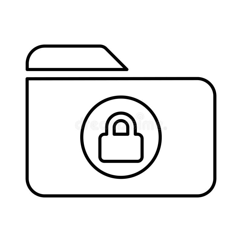Ikona zablokowanego folderu ilustracji