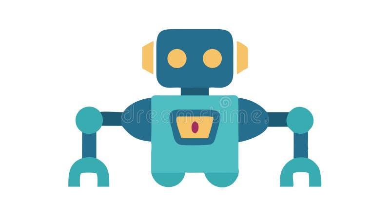 Ikona znaków robota w konstrukcji typu flat design wector Generation AI ilustracja wektor