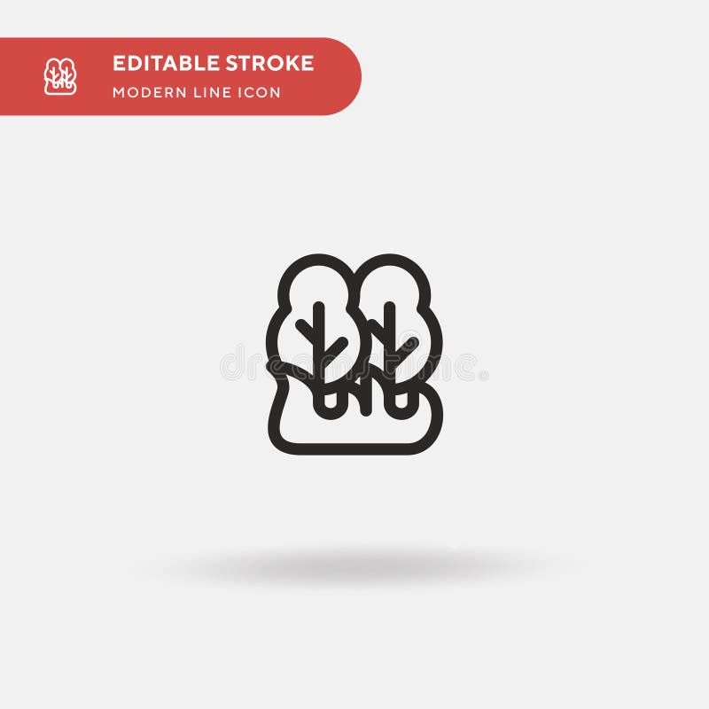 Ikona zwykłego wektora pożaru lasu. szablon projektu symbolu ilustracji dla mobilnego elementu internetowego. idealny kolor nowocz royalty ilustracja