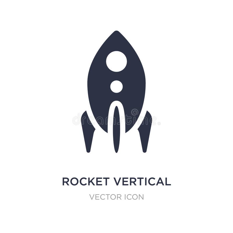 Ikone der vertikalen Position der Rakete auf weißem Hintergrund Einfache Elementillustration vom Transportkonzept lizenzfreie abbildung Ikone der vertikalen Position der Rakete auf weißem Hintergrund Einfache Elementillustration vom Transportkonzept lizenzfreie abbildung