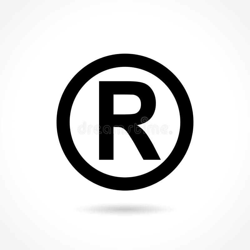 Warenzeichen-Symbol auf weißem Hintergrund vektor abbildung